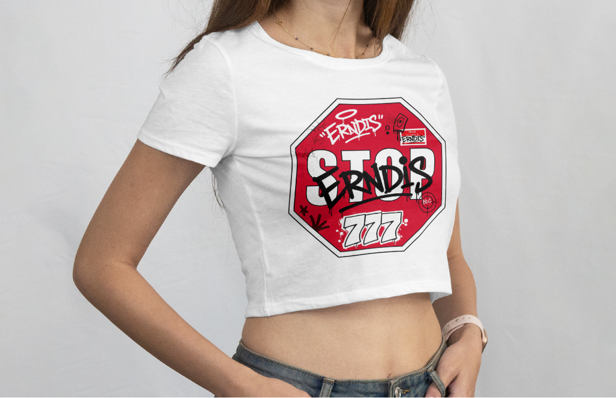 ERNDIS "STOPSIGN" FITTED CROP