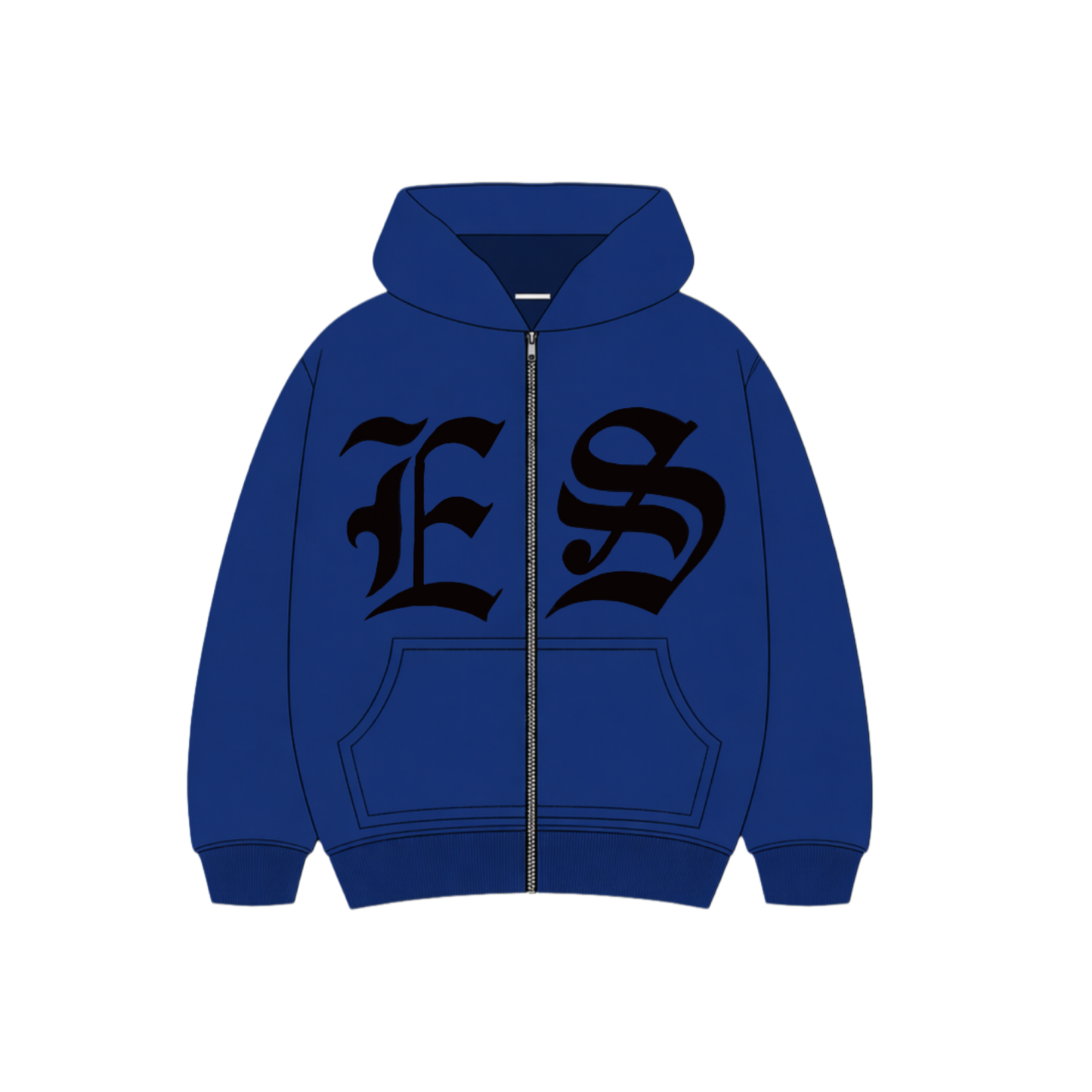 ES ZIP UP Hoodies ~ Black