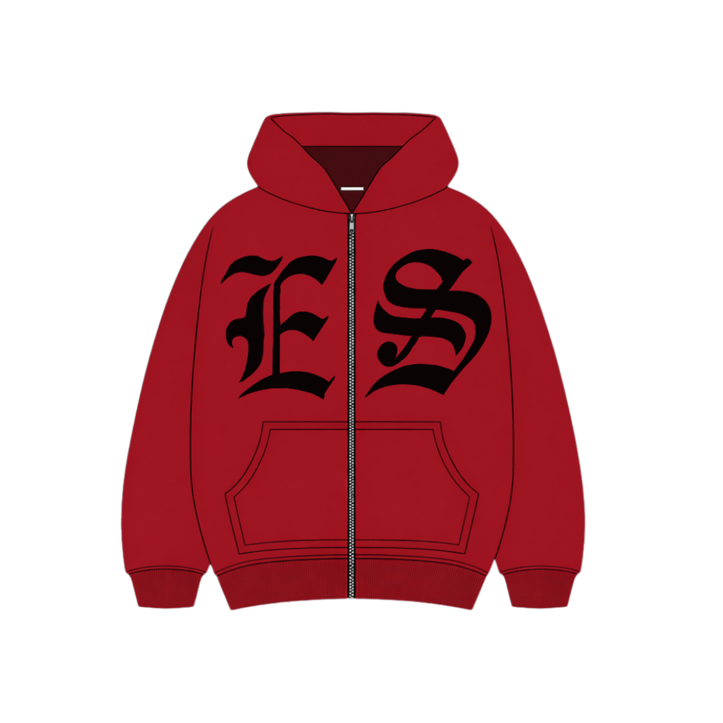 ES ZIP UP Hoodies ~ Black